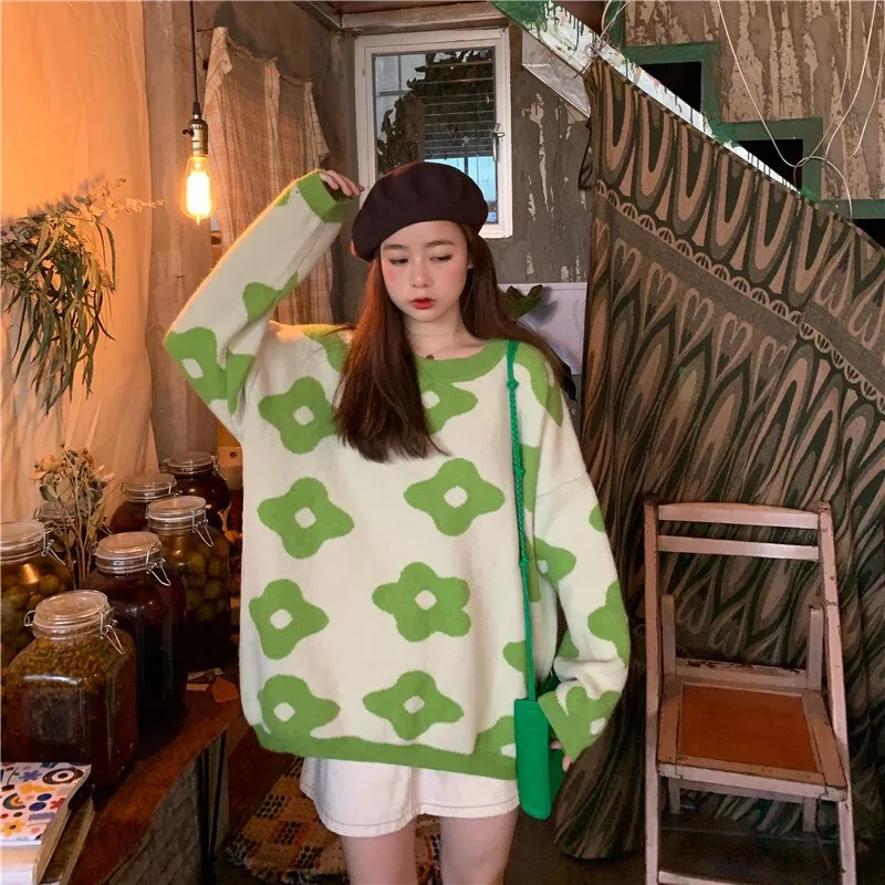 Flower Power Pullover Sweater