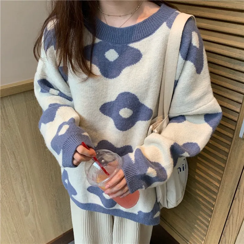 Flower Power Pullover Sweater