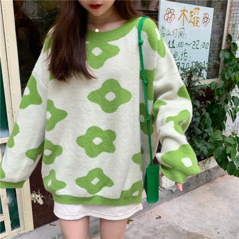 Flower Power Pullover Sweater