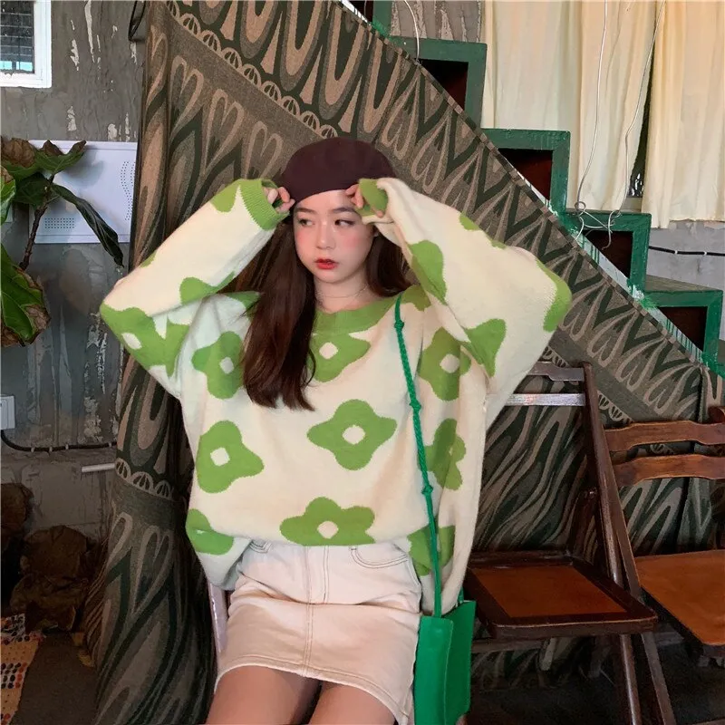 Flower Power Pullover Sweater