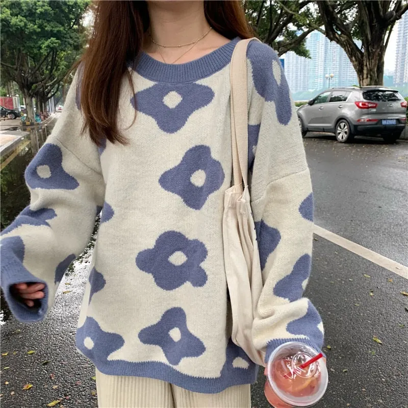 Flower Power Pullover Sweater