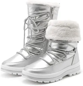 HEAWISH Women’s Winter Snow Boot Fur Lined Mid Calf Warm Boots
