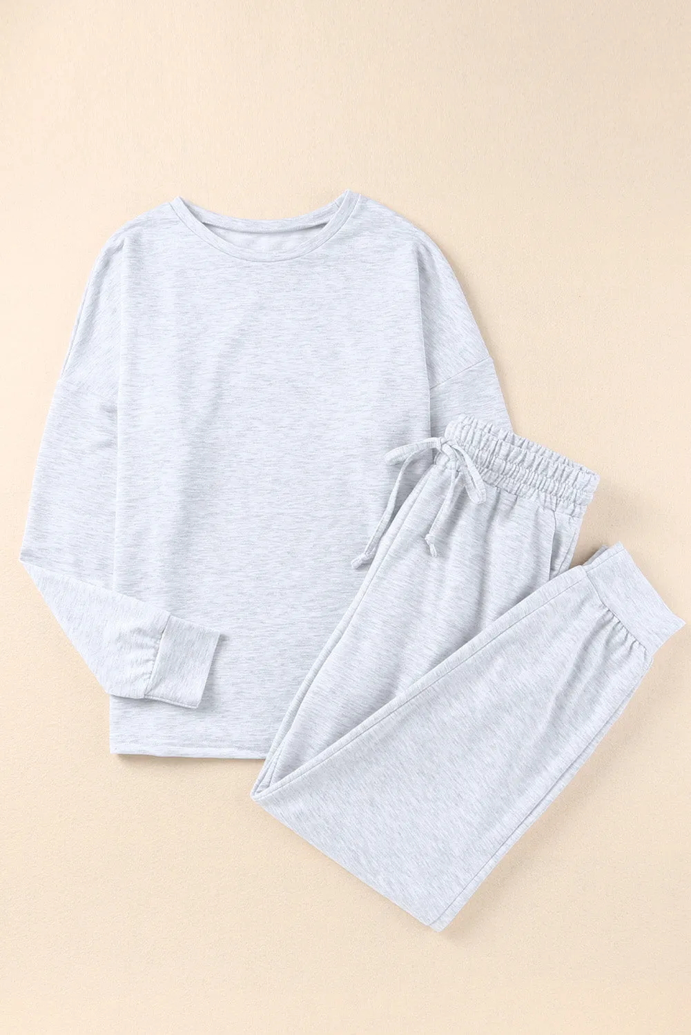 Khaki Long Sleeve Pullover & Jogger Pants Loungewear Set
