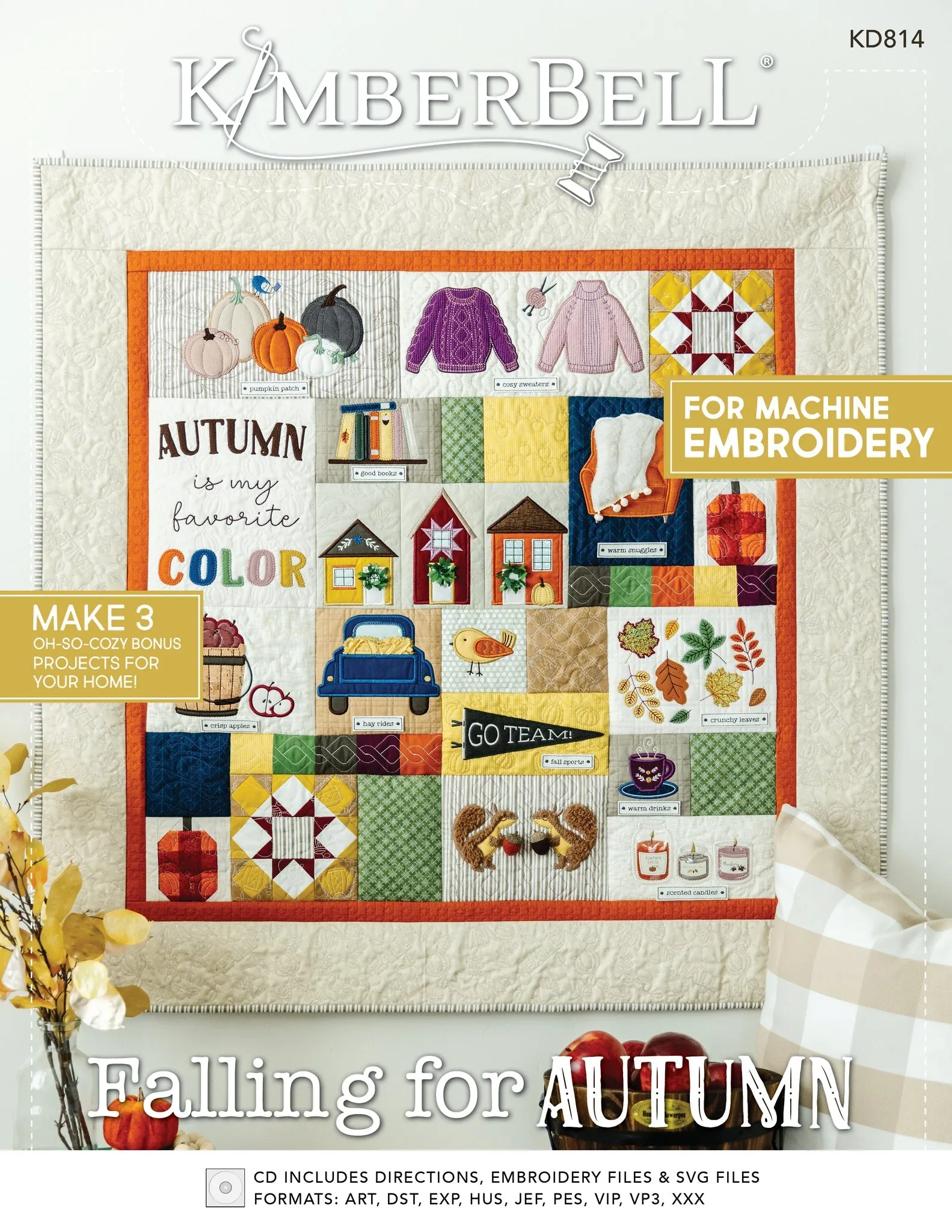 Kimberbell Falling For Autumn, Embroidery CD & Book