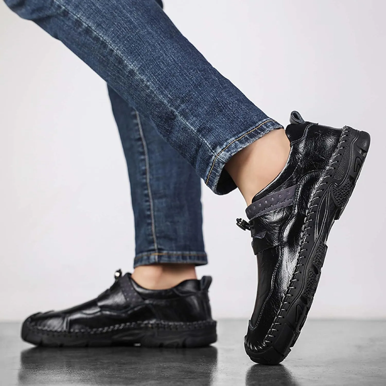 Men's Casual Walking Loafers Classic Business Office Formal Uniform Driving Work Slip Resistant Lightweight Outdoor Sports Climbing Hiking Shoes