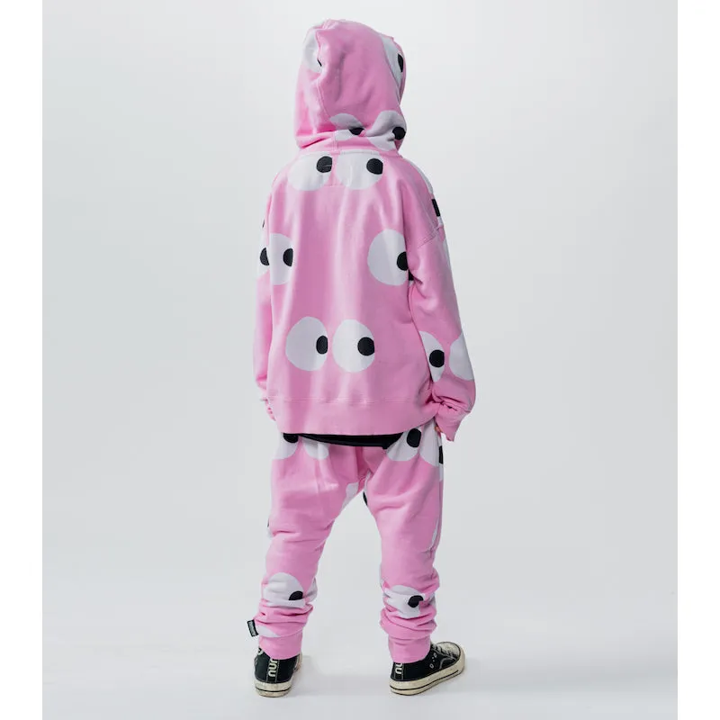 NUNUNU French Side Eye Baggy Pants Super Pink