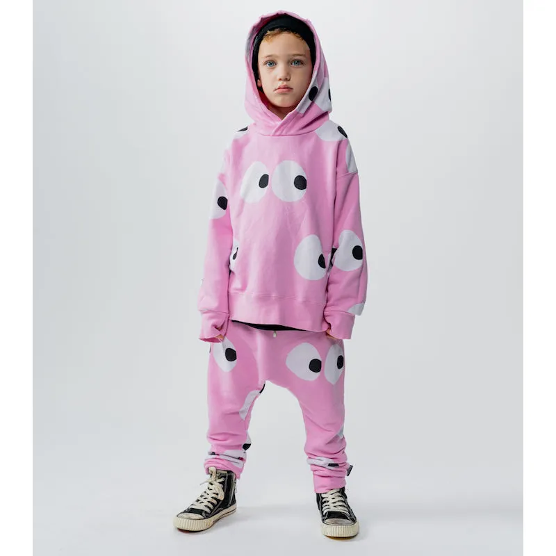 NUNUNU French Side Eye Baggy Pants Super Pink