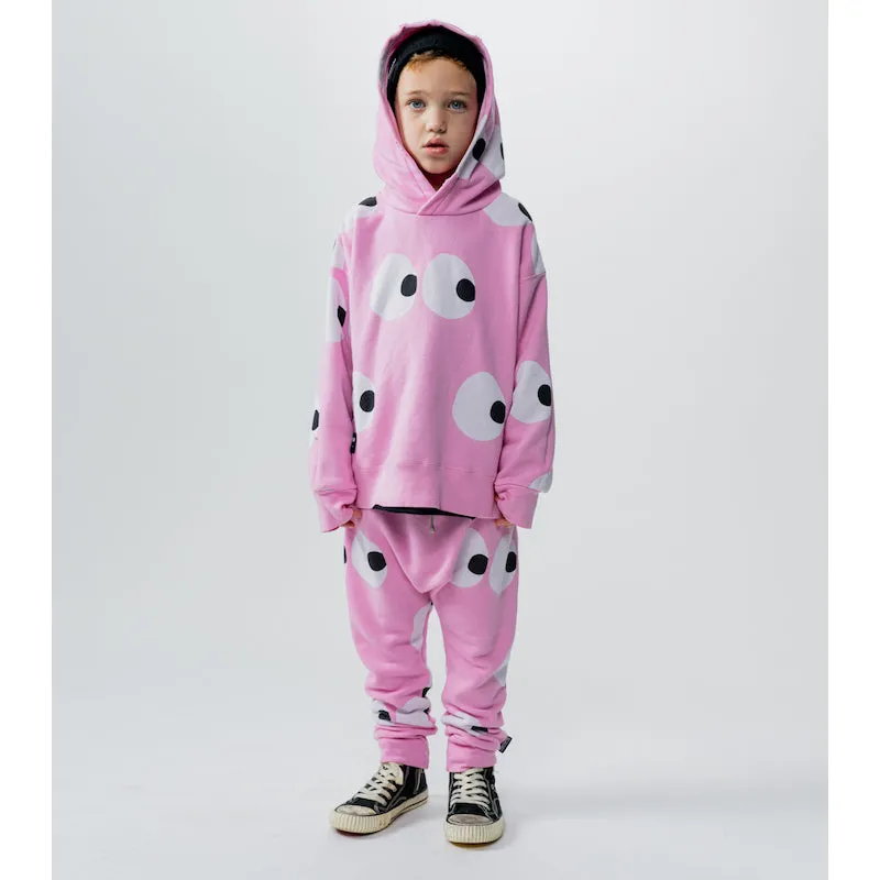 NUNUNU French Side Eye Baggy Pants Super Pink