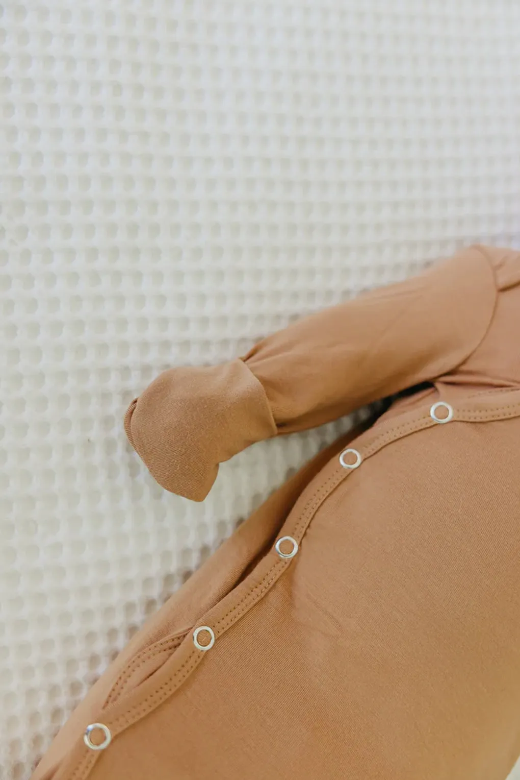 Pecan Newborn Knotted Gown | Copper Pearl