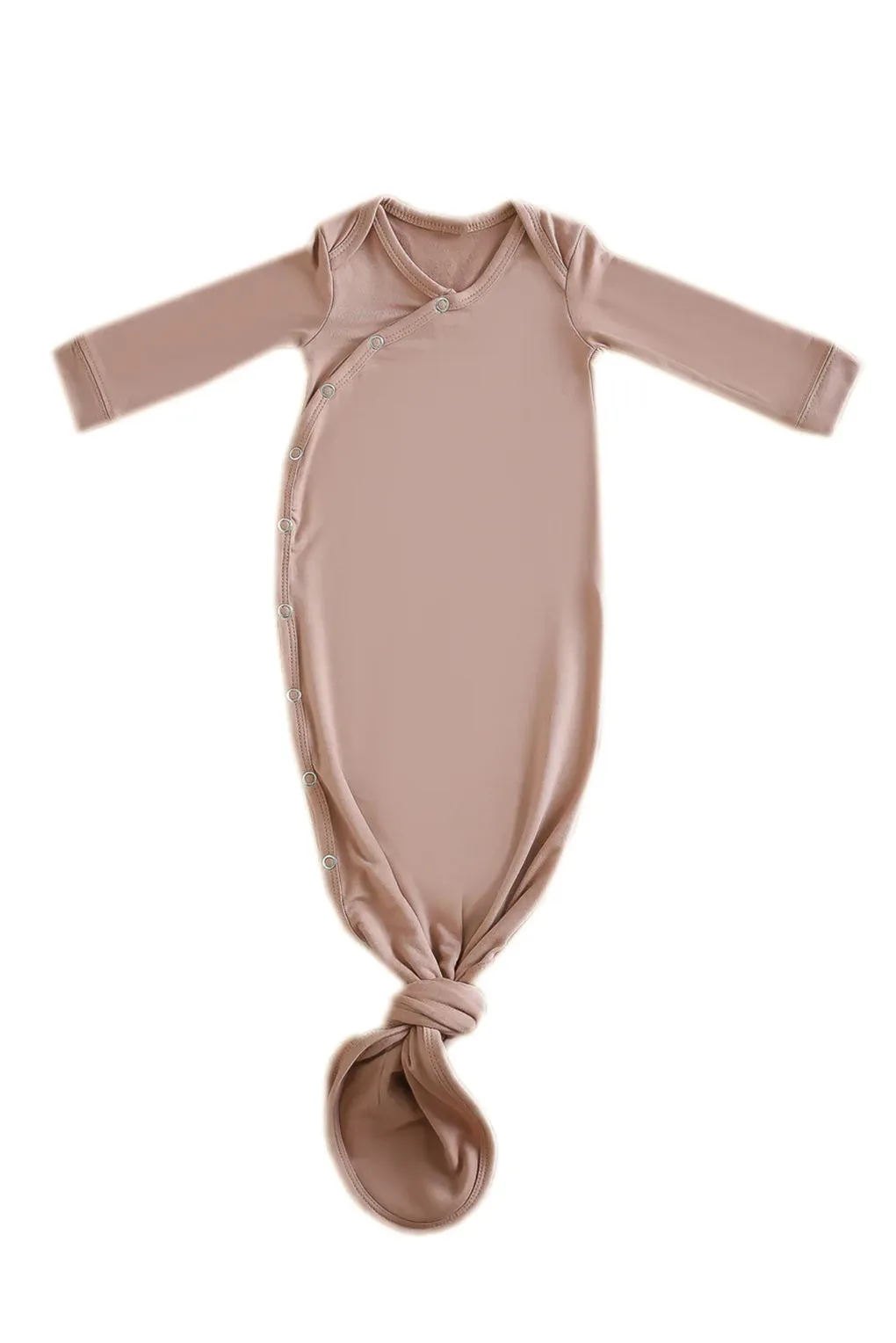 Pecan Newborn Knotted Gown | Copper Pearl