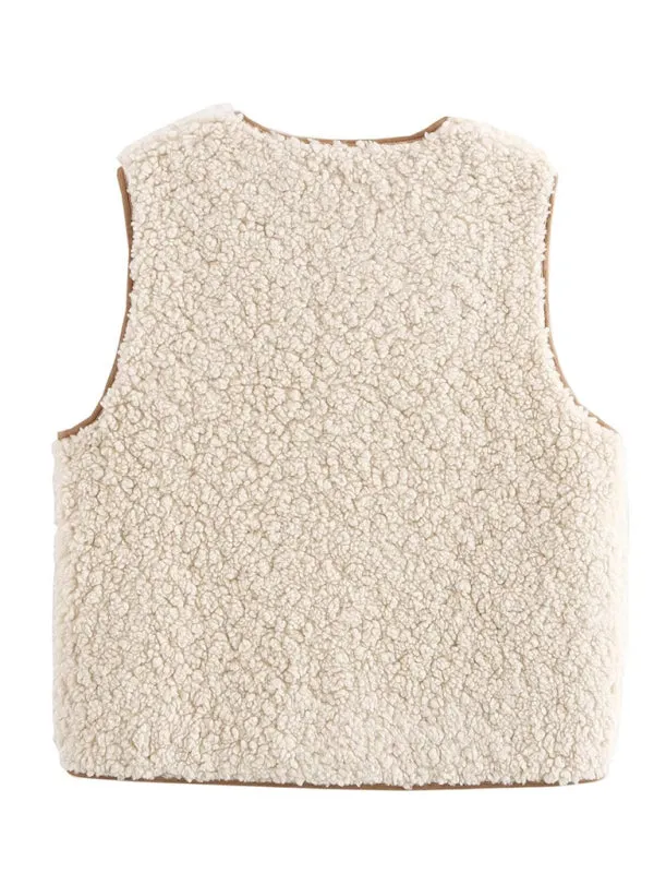 Sherpa Tie-Up Vest for Casual Cool Vibes