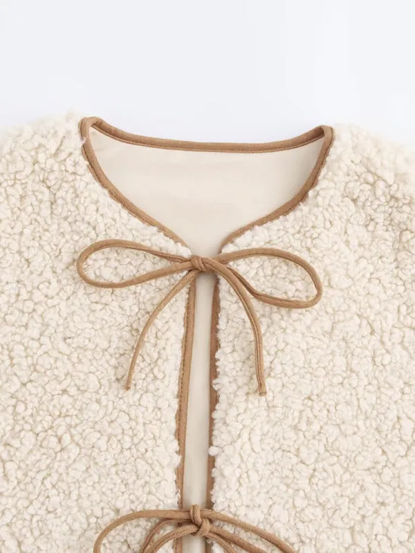 Sherpa Tie-Up Vest for Casual Cool Vibes