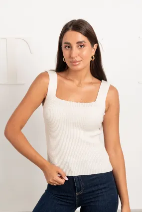 Square Neck Knit Top - Mitcha Label