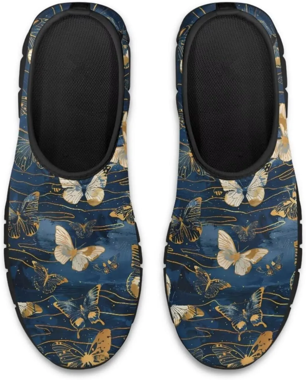 Women Butterfly Shoes Casual Slip On Walking Shoes Lightweight Breathable Athletic Running Shoes Low Top Flat Work Loafers